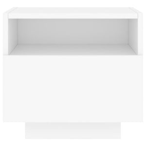 Κομοδίνο με Φώτα LED Λευκό 40 x 39 x 37 εκ. - Pakobazaar