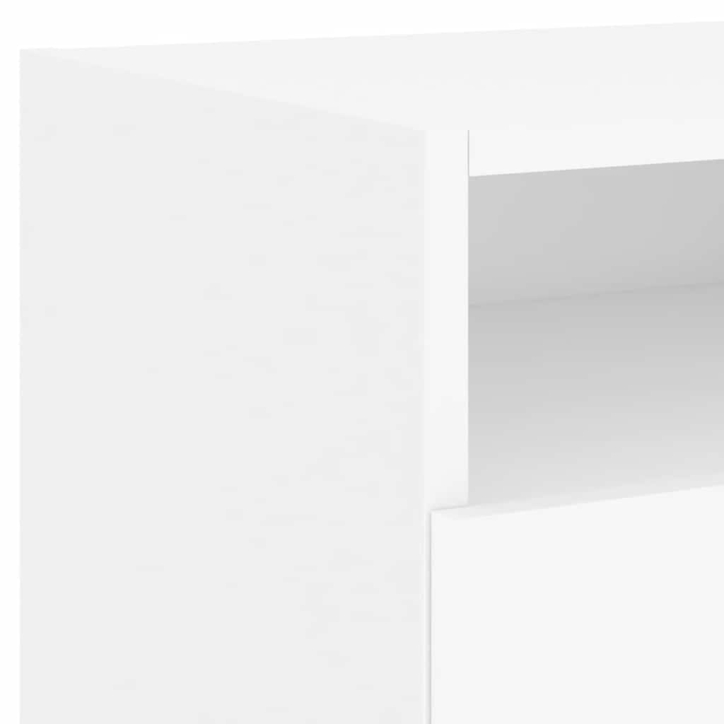 Κομοδίνο με Φώτα LED Λευκό 40 x 39 x 37 εκ. - Pakobazaar