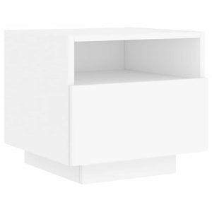 Κομοδίνο με Φώτα LED Λευκό 40 x 39 x 37 εκ. - Pakobazaar