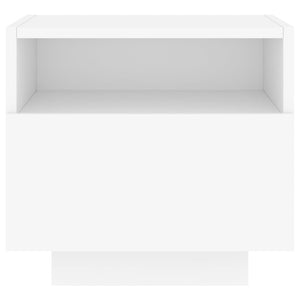 Κομοδίνο με Φώτα LED Λευκό 40 x 39 x 37 εκ. - Pakobazaar