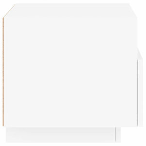 Κομοδίνο με Φώτα LED Λευκό 40 x 39 x 37 εκ. - Pakobazaar