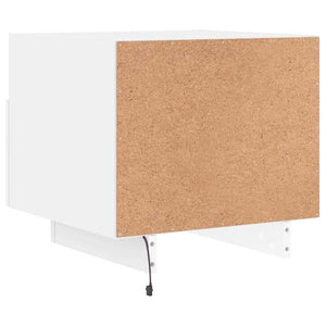 Κομοδίνο με Φώτα LED Λευκό 40 x 39 x 37 εκ. - Pakobazaar