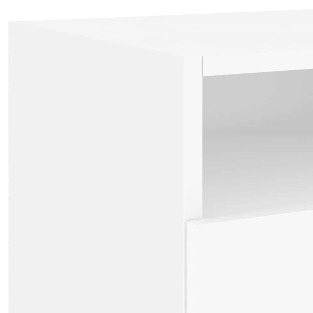 Κομοδίνο με Φώτα LED Λευκό 40 x 39 x 37 εκ. - Pakobazaar