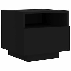 Κομοδίνο με Φώτα LED Μαύρο 40 x 39 x 37 εκ. - Pakobazaar