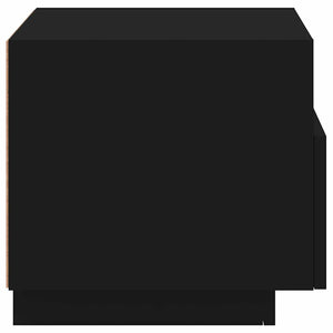 Κομοδίνο με Φώτα LED Μαύρο 40 x 39 x 37 εκ. - Pakobazaar
