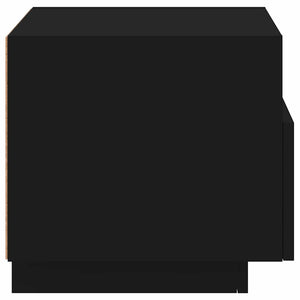 Κομοδίνα με Φώτα LED 2 τεμ. Μαύρα 40 x 39 x 37 εκ. - Pakobazaar