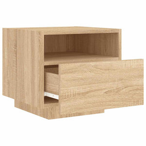 Κομοδίνο με Φώτα LED Sonoma Δρυς 40 x 39 x 37 εκ. - Pakobazaar
