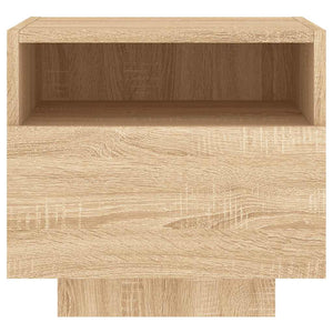 Κομοδίνα με Φώτα LED 2 τεμ. Sonoma Δρυς 40 x 39 x 37 εκ. - Pakobazaar