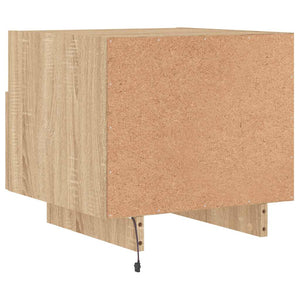Κομοδίνα με Φώτα LED 2 τεμ. Sonoma Δρυς 40 x 39 x 37 εκ. - Pakobazaar