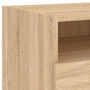 Κομοδίνα με Φώτα LED 2 τεμ. Sonoma Δρυς 40 x 39 x 37 εκ. - Pakobazaar