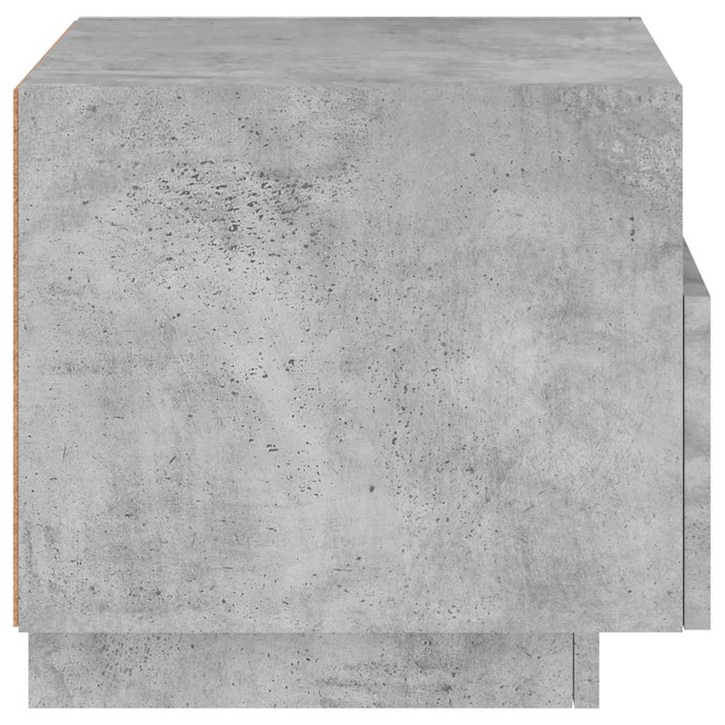 Κομοδίνο με Φώτα LED Γκρι Σκυροδέματος 40 x 39 x 37 εκ. - Pakobazaar