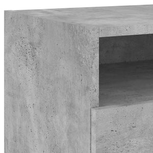 Κομοδίνο με Φώτα LED Γκρι Σκυροδέματος 40 x 39 x 37 εκ. - Pakobazaar