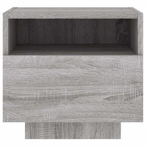 Κομοδίνο με Φώτα LED Γκρι Sonoma 40 x 39 x 37 εκ.