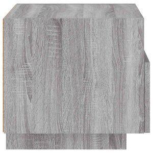 Κομοδίνο με Φώτα LED Γκρι Sonoma 40 x 39 x 37 εκ.