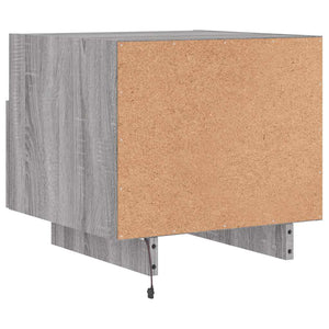 Κομοδίνο με Φώτα LED Γκρι Sonoma 40 x 39 x 37 εκ.
