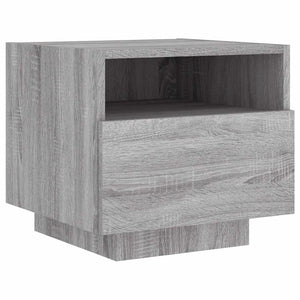 Κομοδίνα με Φώτα LED 2 τεμ. Γκρι Sonoma 40 x 39 x 37 εκ.