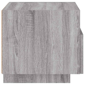 Κομοδίνα με Φώτα LED 2 τεμ. Γκρι Sonoma 40 x 39 x 37 εκ.