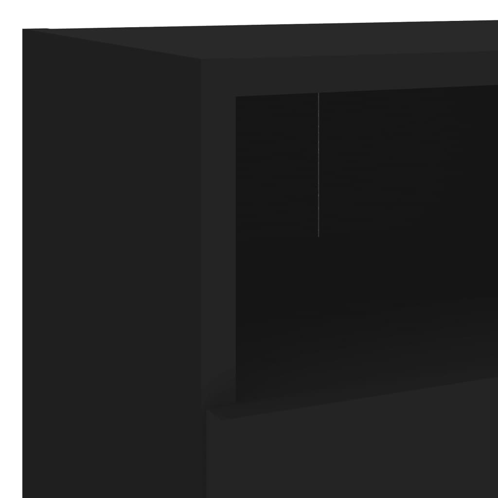 Έπιπλα Τοίχου Τηλεόρασης 2 τεμ. Μαύρα 40x30x30 εκ. Επεξ. Ξύλο