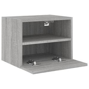 Ντουλάπι Τοίχου Τηλεόρασης Γκρι Sonoma 40x30x30 εκ. Επεξ. Ξύλο