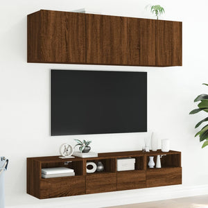 Έπιπλο Τοίχου Τηλεόρασης Καφέ Δρυς 40x30x30 εκ. Επεξ. Ξύλο