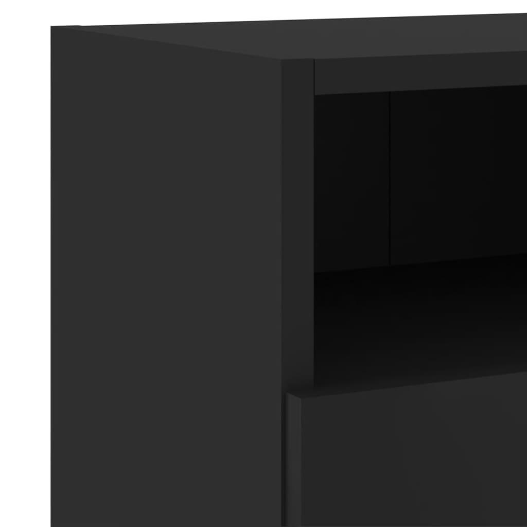 Ντουλάπι Τοίχου Τηλεόρασης Μαύρο 60x30x30 εκ. από Επεξ. Ξύλο