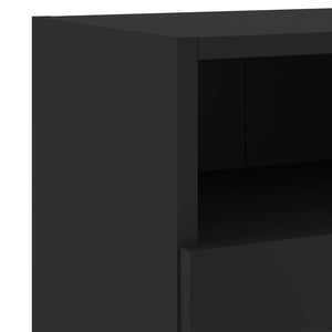 Ντουλάπι Τοίχου Τηλεόρασης Μαύρο 60x30x30 εκ. από Επεξ. Ξύλο