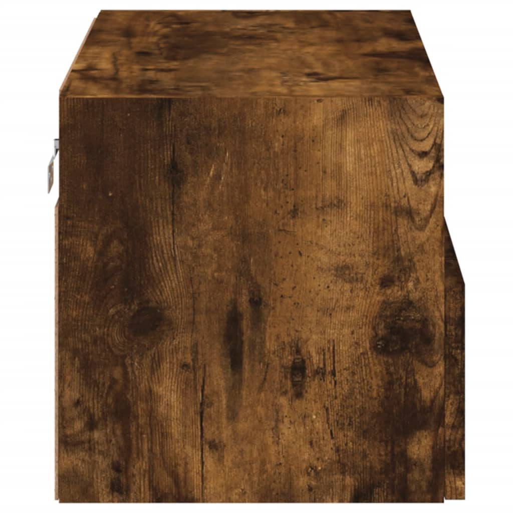 Ντουλάπι Τοίχου Τηλεόρασης Καπνιστή Δρυς 60x30x30εκ. Επεξ. Ξύλο