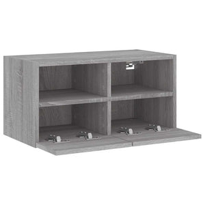 Ντουλάπι Τοίχου Τηλεόρασης Γκρι Sonoma 60x30x30εκ Επεξ Ξύλο