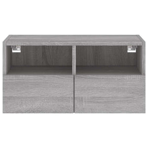 Ντουλάπι Τοίχου Τηλεόρασης Γκρι Sonoma 60x30x30εκ Επεξ Ξύλο