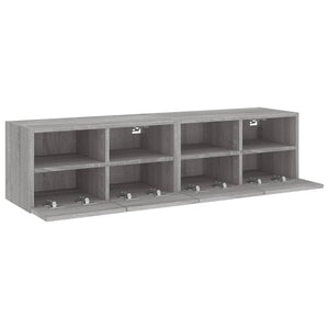 Έπιπλα Τοίχου Τηλεόρασης 2τεμ Γκρι Sonoma 60x30x30εκ Επεξ. Ξύλο - Pakobazaar