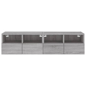 Έπιπλα Τοίχου Τηλεόρασης 2τεμ Γκρι Sonoma 60x30x30εκ Επεξ. Ξύλο - Pakobazaar