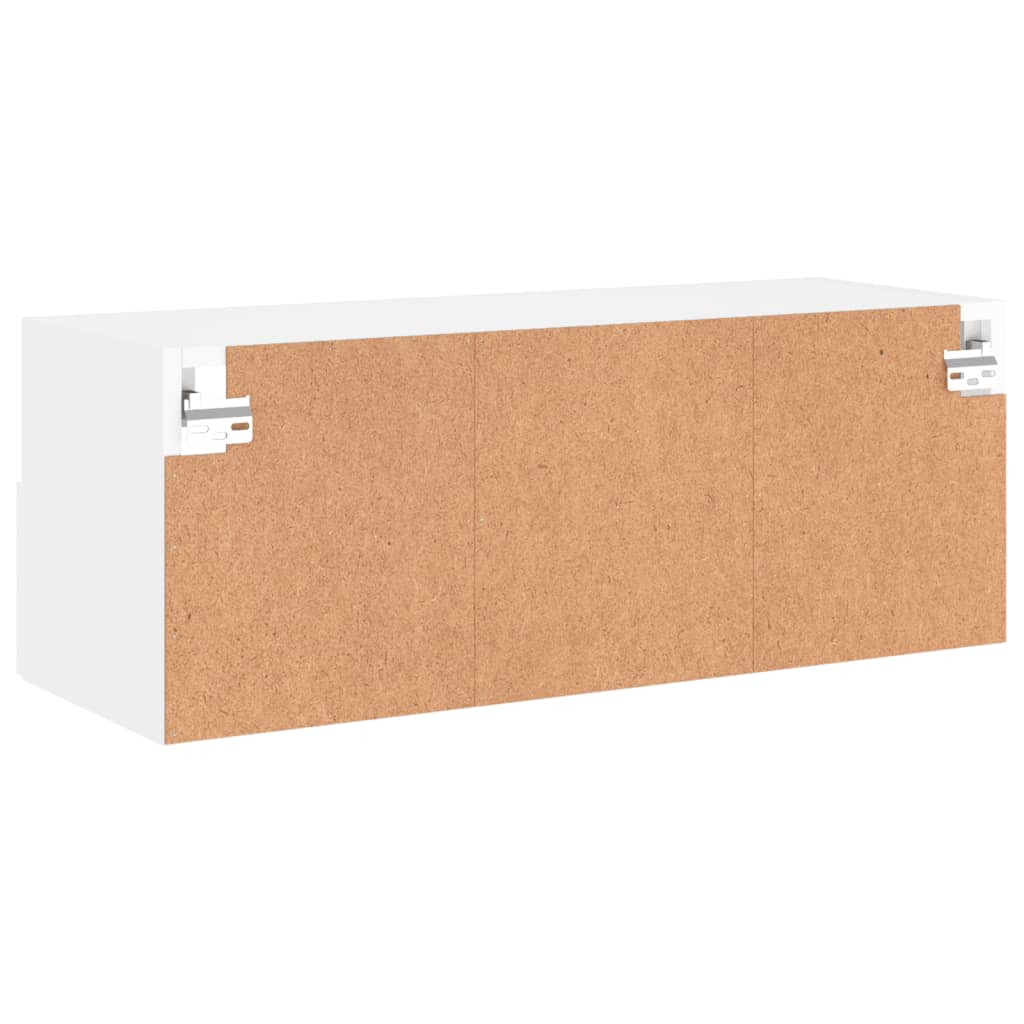 Έπιπλο Τοίχου Τηλεόρασης Λευκό 80 x 30 x 30 εκ. από Επεξ. Ξύλο - Pakobazaar