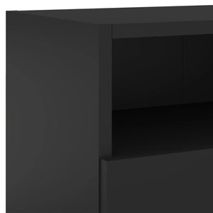 Έπιπλο Τοίχου Τηλεόρασης Μαύρο 80 x 30 x 30 εκ. από Επεξ. Ξύλο