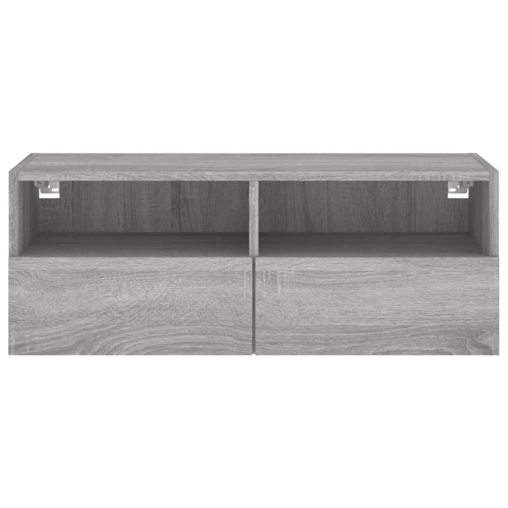 Έπιπλο Τοίχου Τηλεόρασης Γκρι Sonoma 80x30x30 εκ. Επεξ. Ξύλο