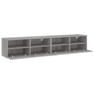 Ντουλάπια Τοίχου Τηλ. 2 τεμ. Γκρι Sonoma 80x30x30εκ. Επεξ. Ξύλο