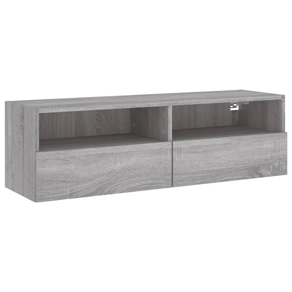 Έπιπλο Τηλεόρασης Τοίχου Γκρι Sonoma 100x30x30 εκ. Επεξ. Ξύλο