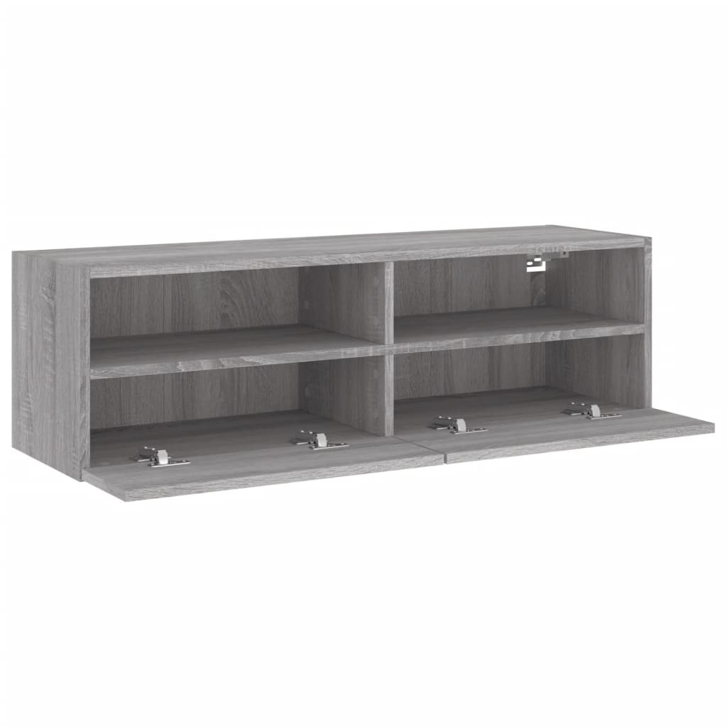 Έπιπλο Τηλεόρασης Τοίχου Γκρι Sonoma 100x30x30 εκ. Επεξ. Ξύλο