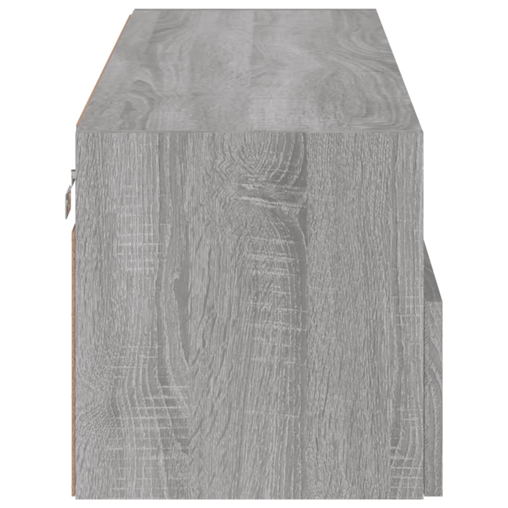 Έπιπλο Τηλεόρασης Τοίχου Γκρι Sonoma 100x30x30 εκ. Επεξ. Ξύλο