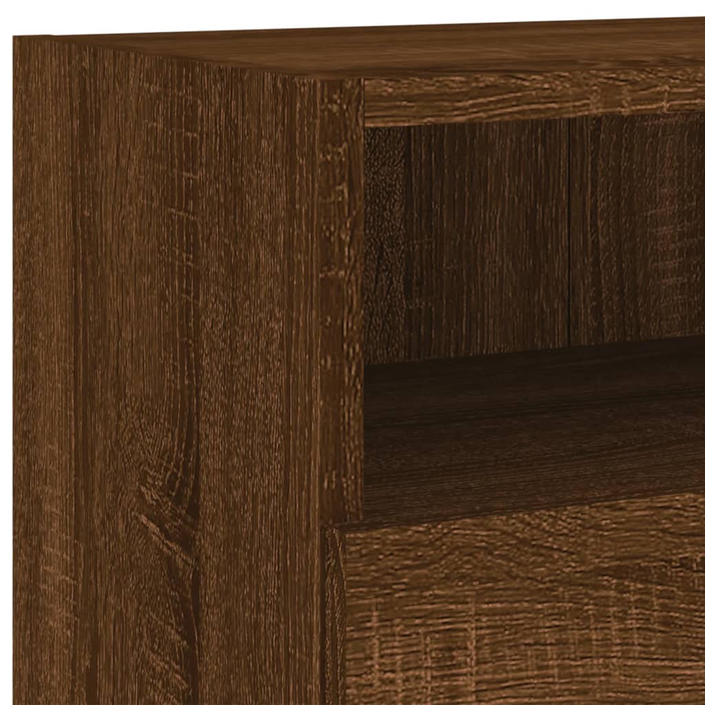 Έπιπλο Τηλεόρασης Τοίχου Καφέ Δρυς 100x30x30 εκ. Επεξ. Ξύλο