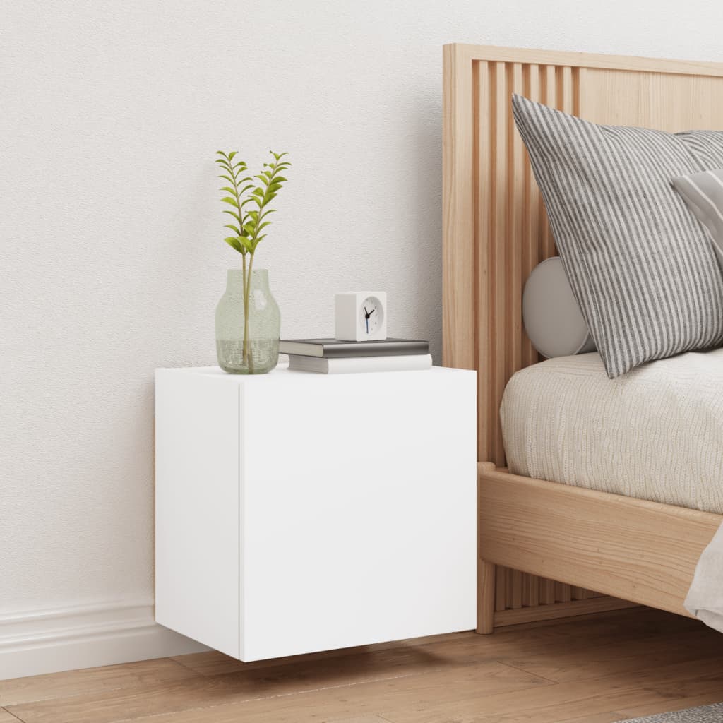 Έπιπλο Τοίχου Τηλεόρασης Λευκό 40,5x30x40 εκ. από Επεξ. Ξύλο - Pakobazaar