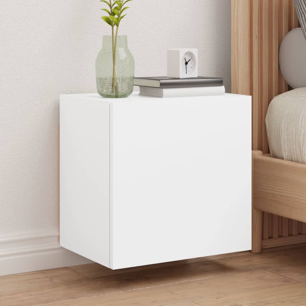 Έπιπλα Τηλεόρασης Τοίχου 2 τεμ. Λευκά 40,5x30x40 εκ. Επεξ. Ξύλο - Pakobazaar