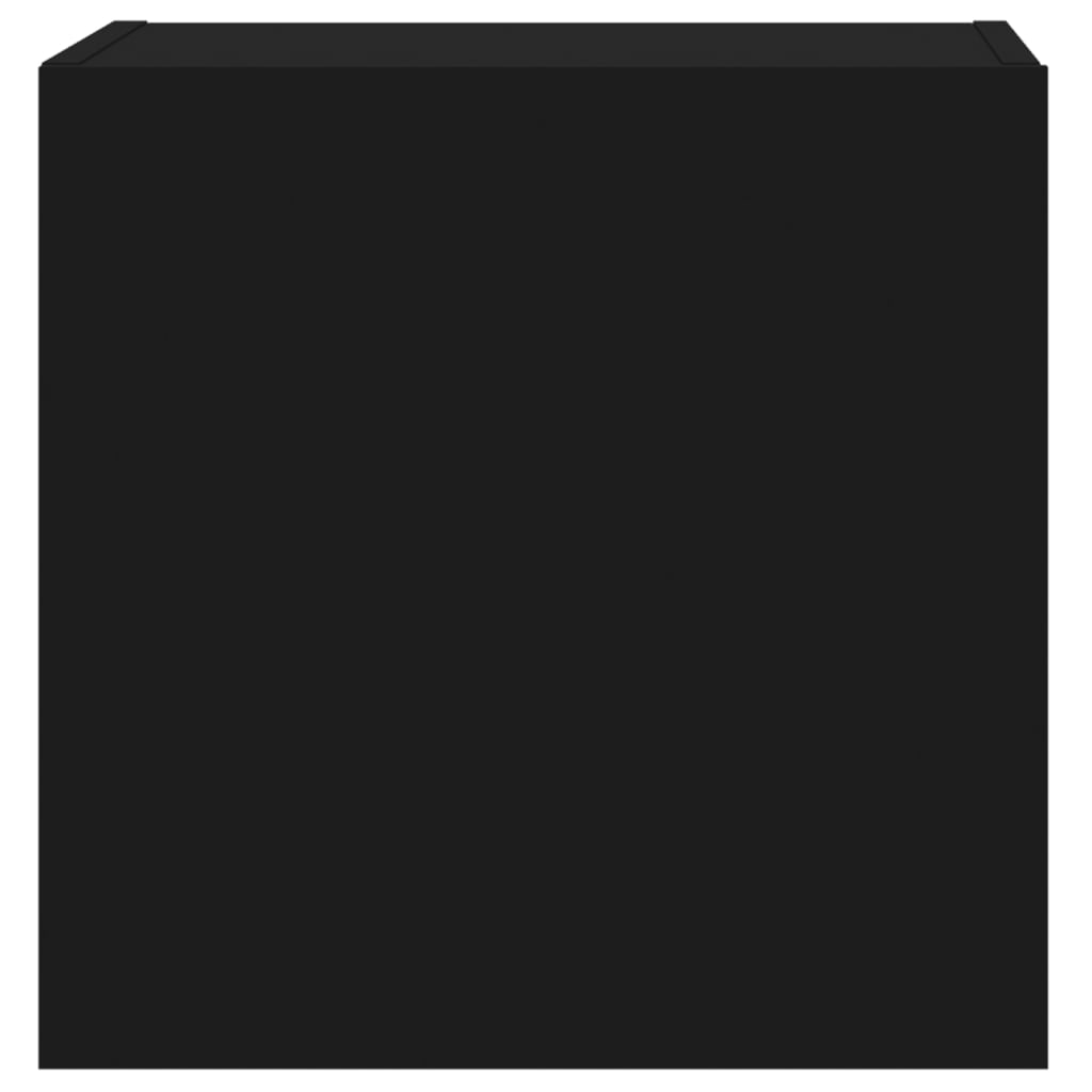 Έπιπλα Τηλεόρασης Τοίχου 2 τεμ Μαύρα 40,5x30x40εκ Επεξ. Ξύλο - Pakobazaar