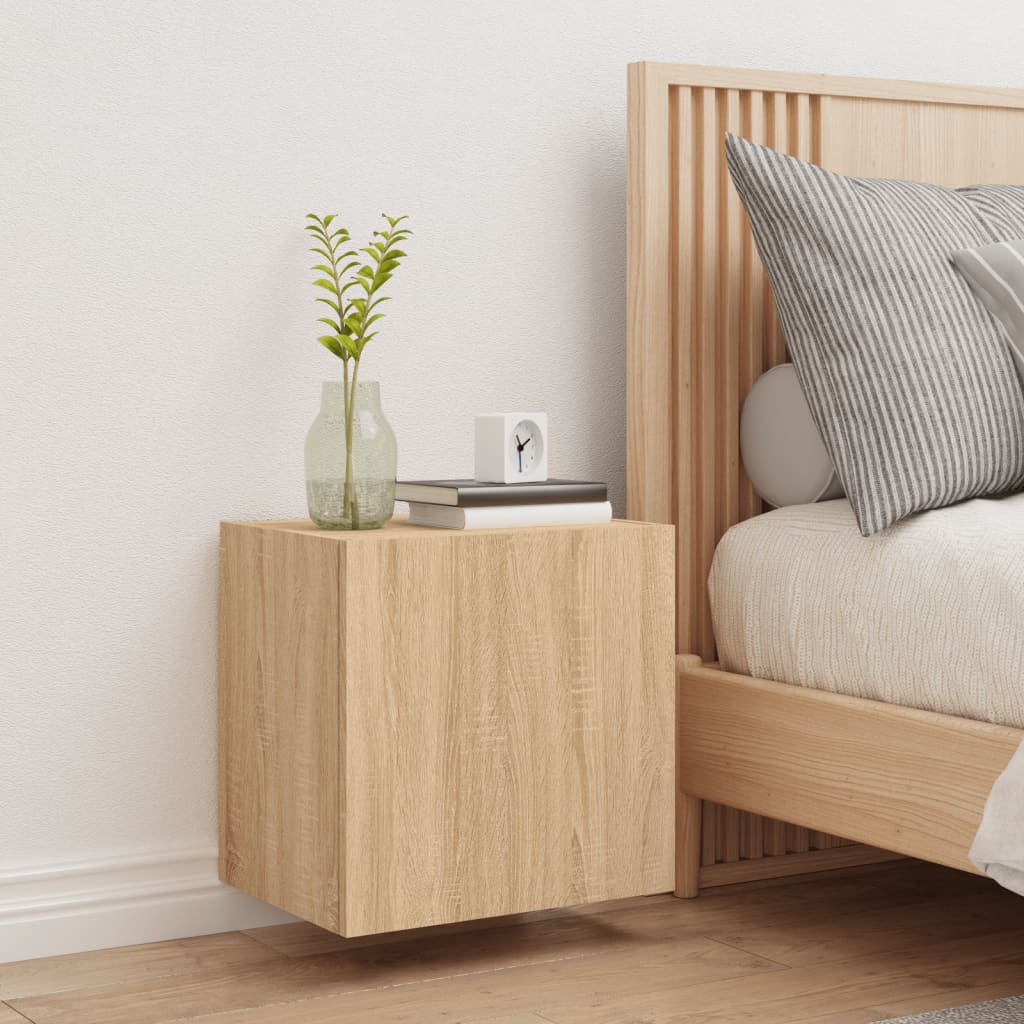 Έπιπλο Τοίχου Τηλεόρασης Sonoma Δρυς 40,5x30x40 εκ. Επεξ. Ξύλο