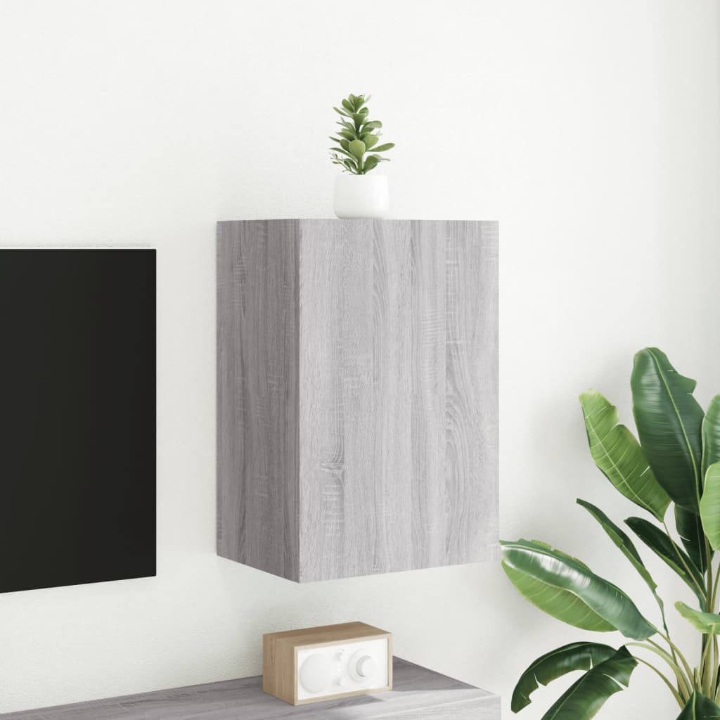 Έπιπλο Τοίχου Τηλεόρασης Γκρι Sonoma 40,5x30x60 εκ. Επεξ. Ξύλο