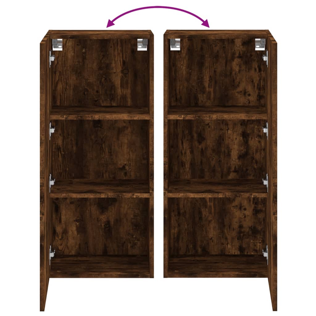 Έπιπλο Τηλεόρασης Τοίχου Καπνιστή Δρυς 40,5x30x90εκ. Επεξ. Ξύλο