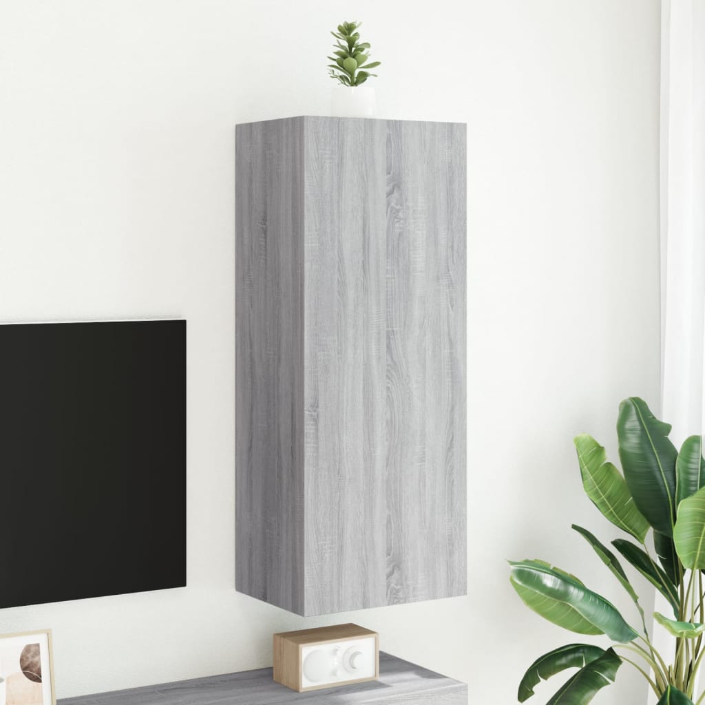 Έπιπλο Τοίχου Τηλεόρασης Γκρι Sonoma 40,5x30x102 εκ. Επεξ. Ξύλο - Pakobazaar