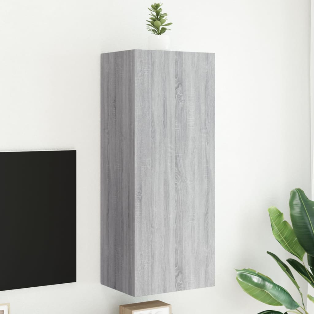 Έπιπλο Τοίχου Τηλεόρασης Γκρι Sonoma 40,5x30x102 εκ. Επεξ. Ξύλο - Pakobazaar