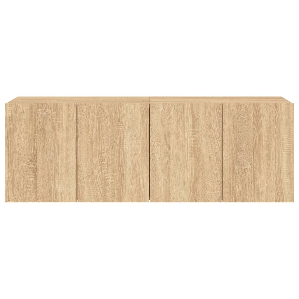 Ντουλάπια Τοίχου Τηλεόρασης 2 Τεμ. Sonoma Δρυς 60 x 30 x 41 εκ.