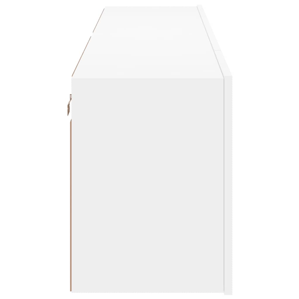 Έπιπλα Τοίχου Τηλεόρασης 2 Τεμ. Λευκά 80 x 30 x 41 εκ. - Pakobazaar