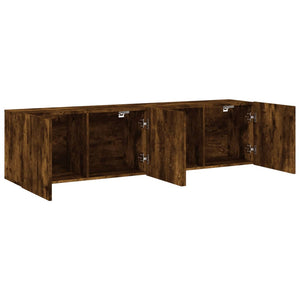 Ντουλάπια Τοίχου Τηλεόρασης 2 Τεμ. Καφέ Δρυς 80 x 30 x 41 εκ. - Pakobazaar